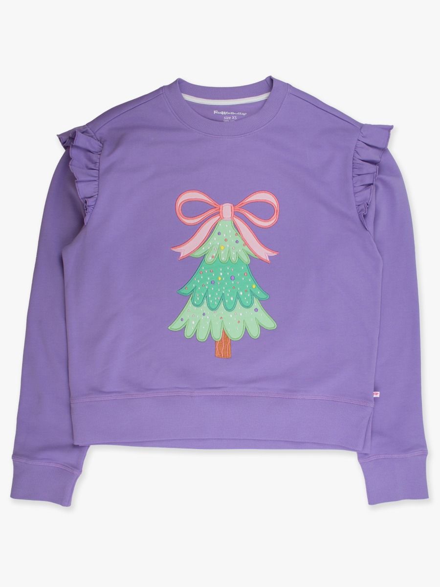 RuffleButts | Twinkling Trees Women's Sweatshirt