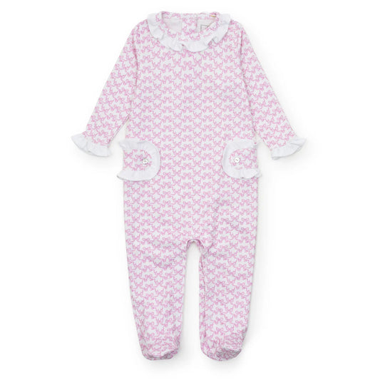 Lila & Hayes | Lucy Girls Romper - Pretty Pink Bows