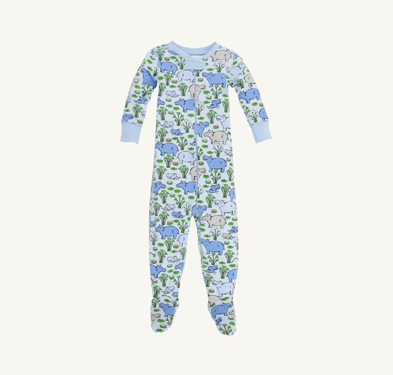 TBBC | Knox's Night Night Footed Pajama - Bal Harbour Hippo