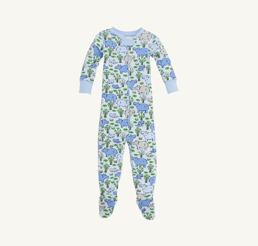 TBBC | Knox's Night Night Footed Pajama - Bal Harbour Hippo