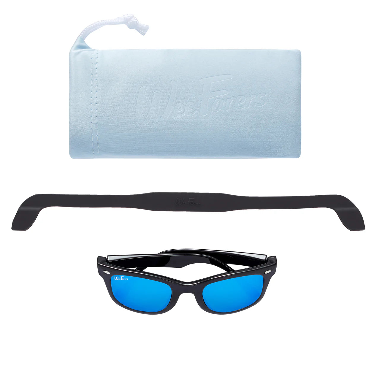 WeeFarers Polarized Sunglasses - Black/Ocean Blue