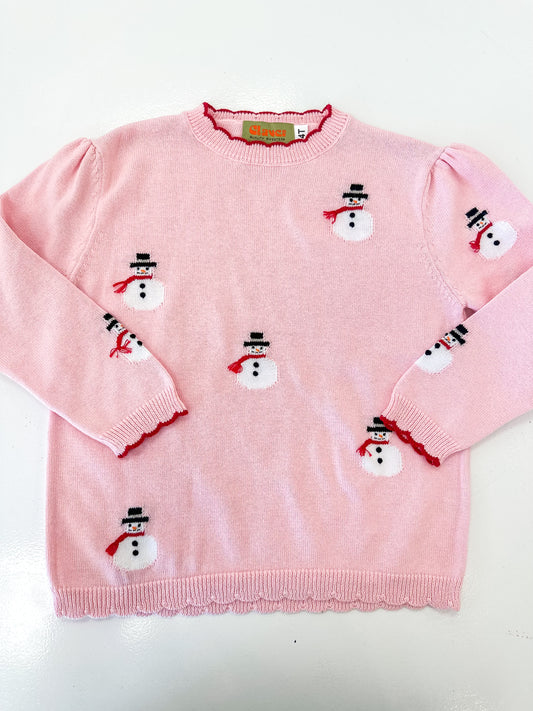 Luigi | Light Pink Snowmen Sweater