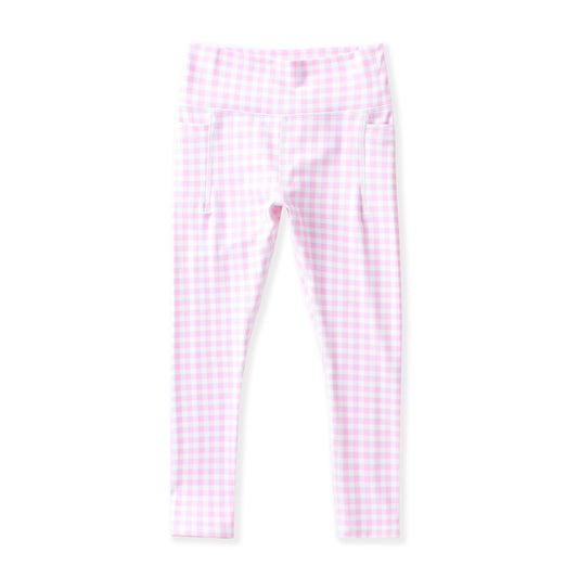 Swoon | Pink Gingham Active Leggings