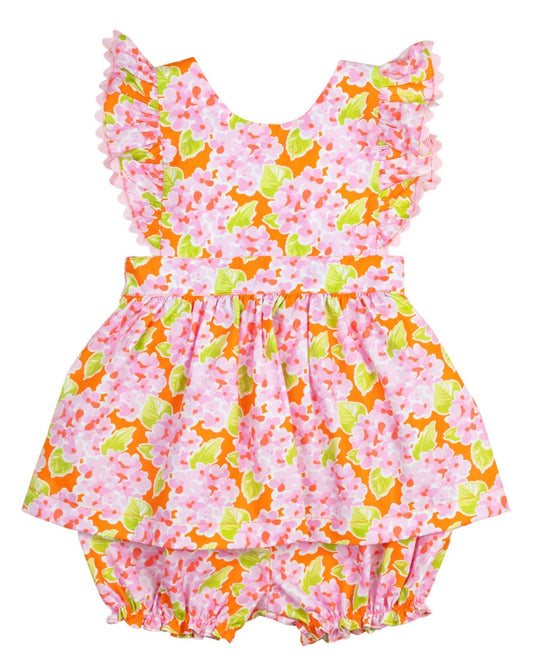 Smockingbird | Pink Bunch of Flowers Penny Bloomer Set