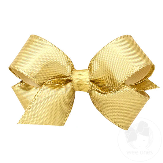 Wee Ones-mini gold metallic bow