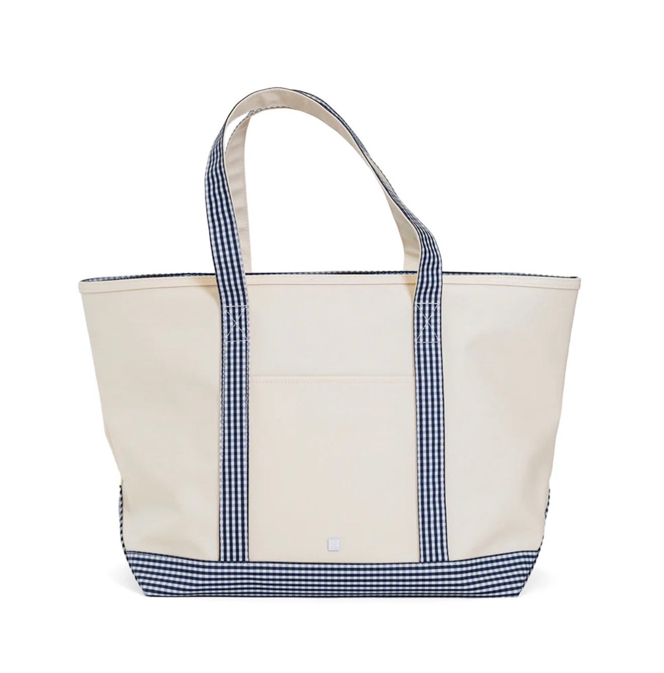 TRVL | Maxi Tote Coated Canvas Large - Gingham Navy