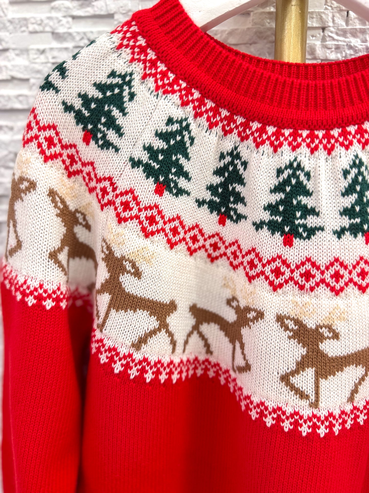 Lulu Bebe | Red Reindeer Sweater