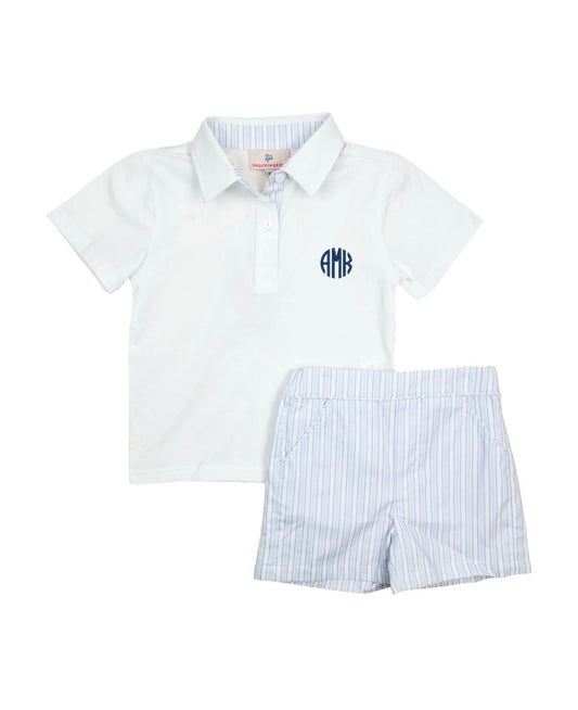 Smockingbird | Easter Toile Short Set