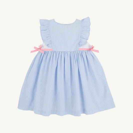 TBBC | Pammy's Pinafore Dress - Breakers Blue Seersucker