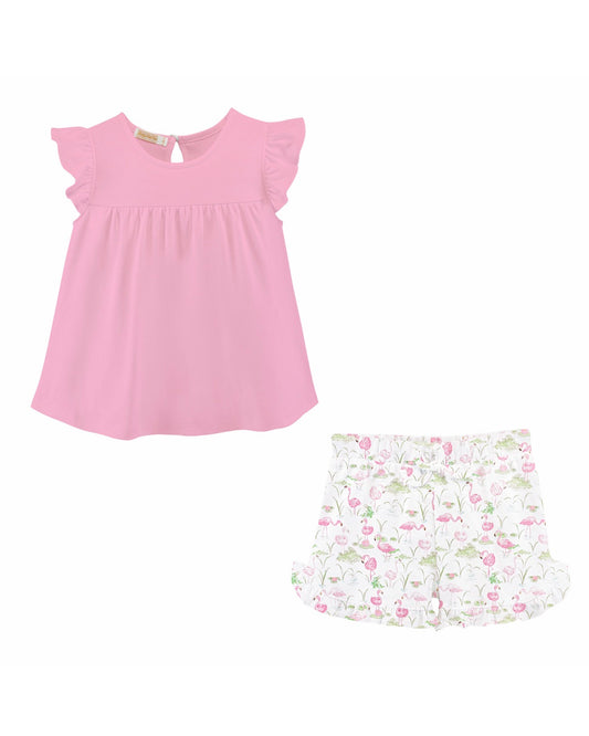 Baby Club Chic | Flamingo Paradise Tee/Short Set