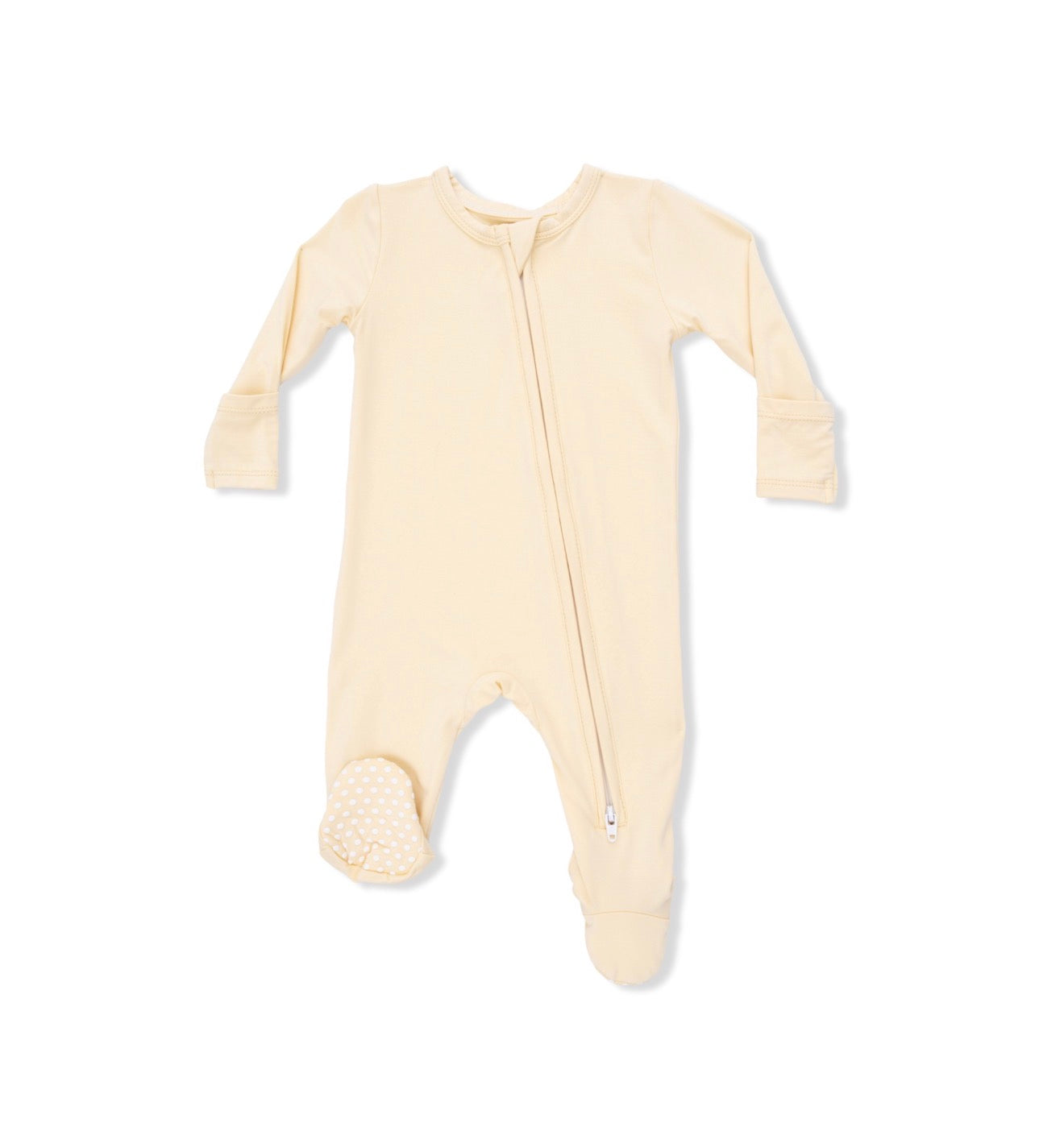 Angel Dear | Solid Italian Straw 2-Way Zipper Footie