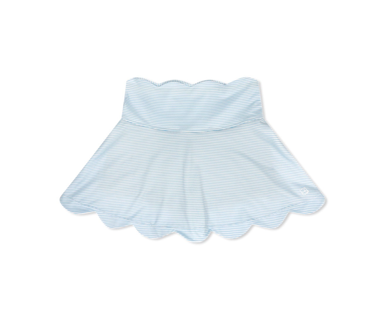 SET | Zoe Scalloped Skort - Cotton Candy Blue Ministripe
