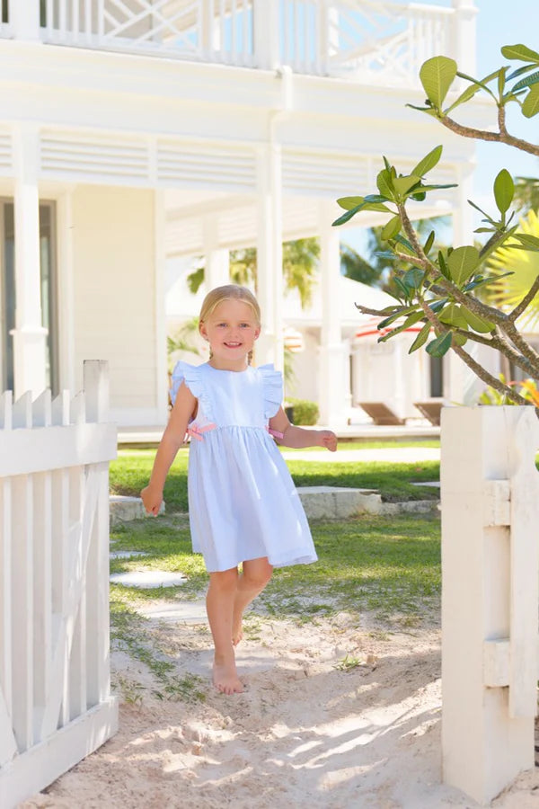 TBBC | Pammy's Pinafore Dress - Breakers Blue Seersucker