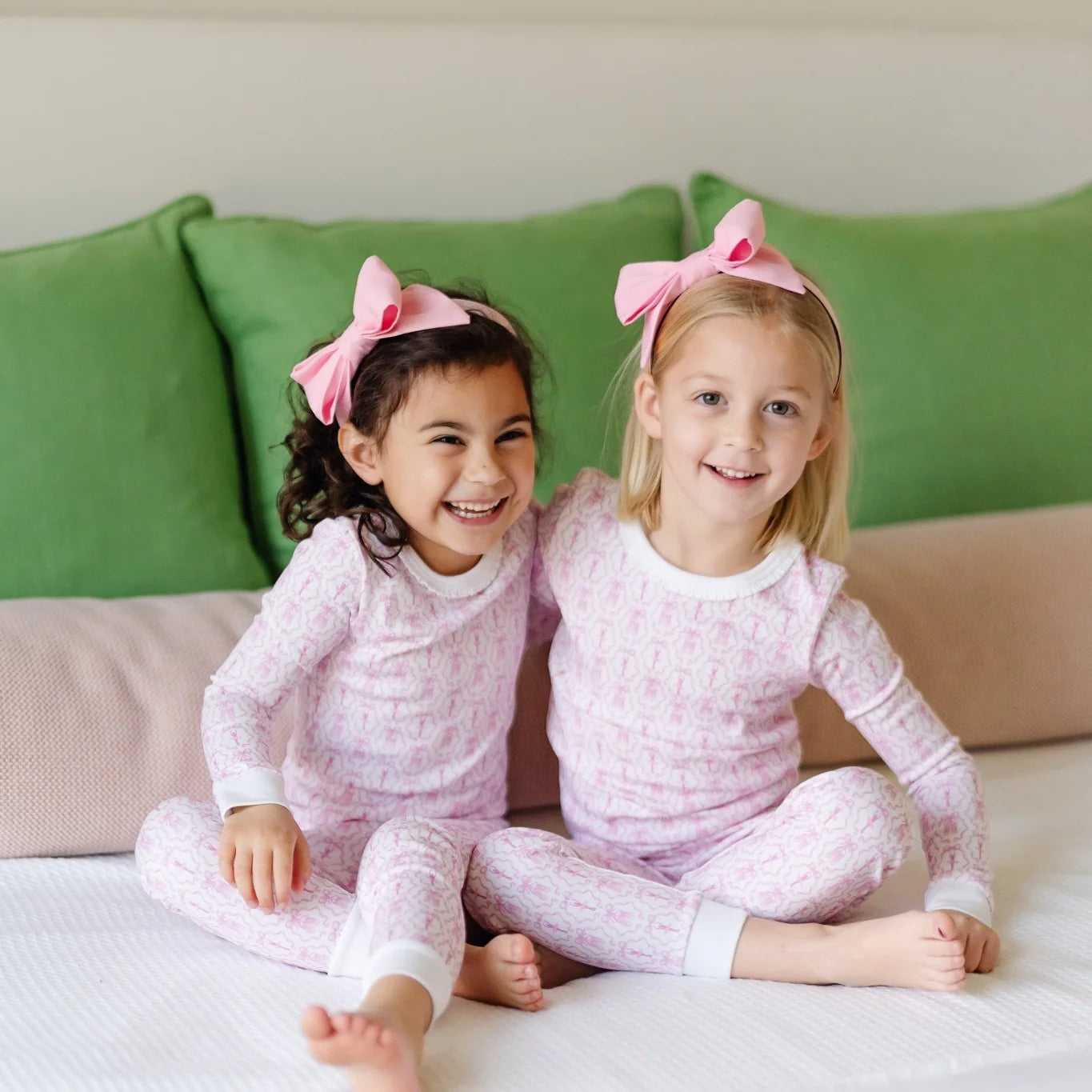 Lila & Hayes | Ava Girls' Pajama Pant Set - Ballet and Bows