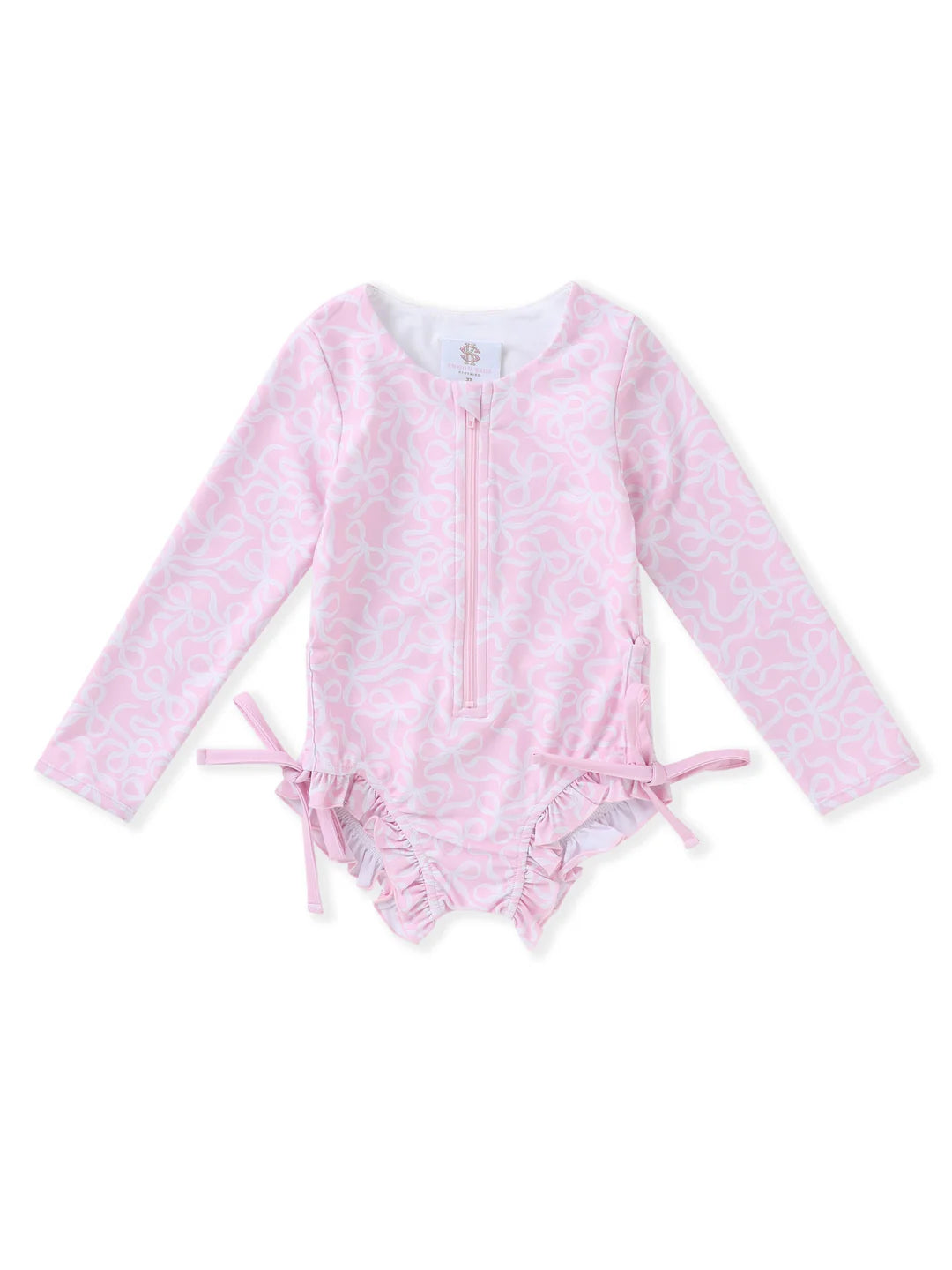 Swoon | Pink Bow Rashguard One Piece Swimsuit