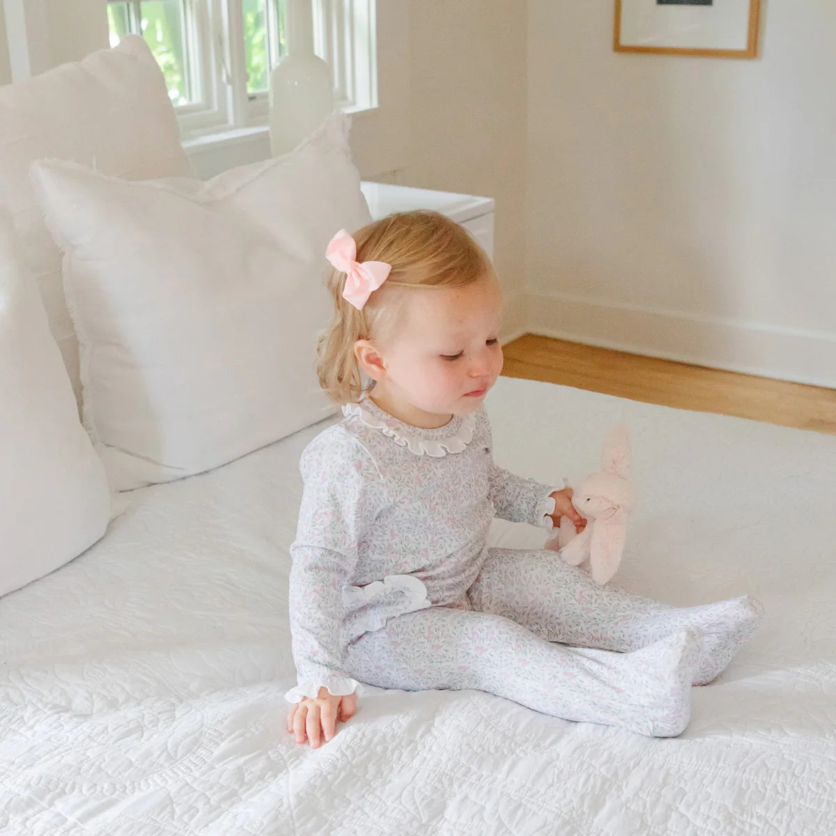 Lila & Hayes | Lucy Girls' Romper - Garden Soiree