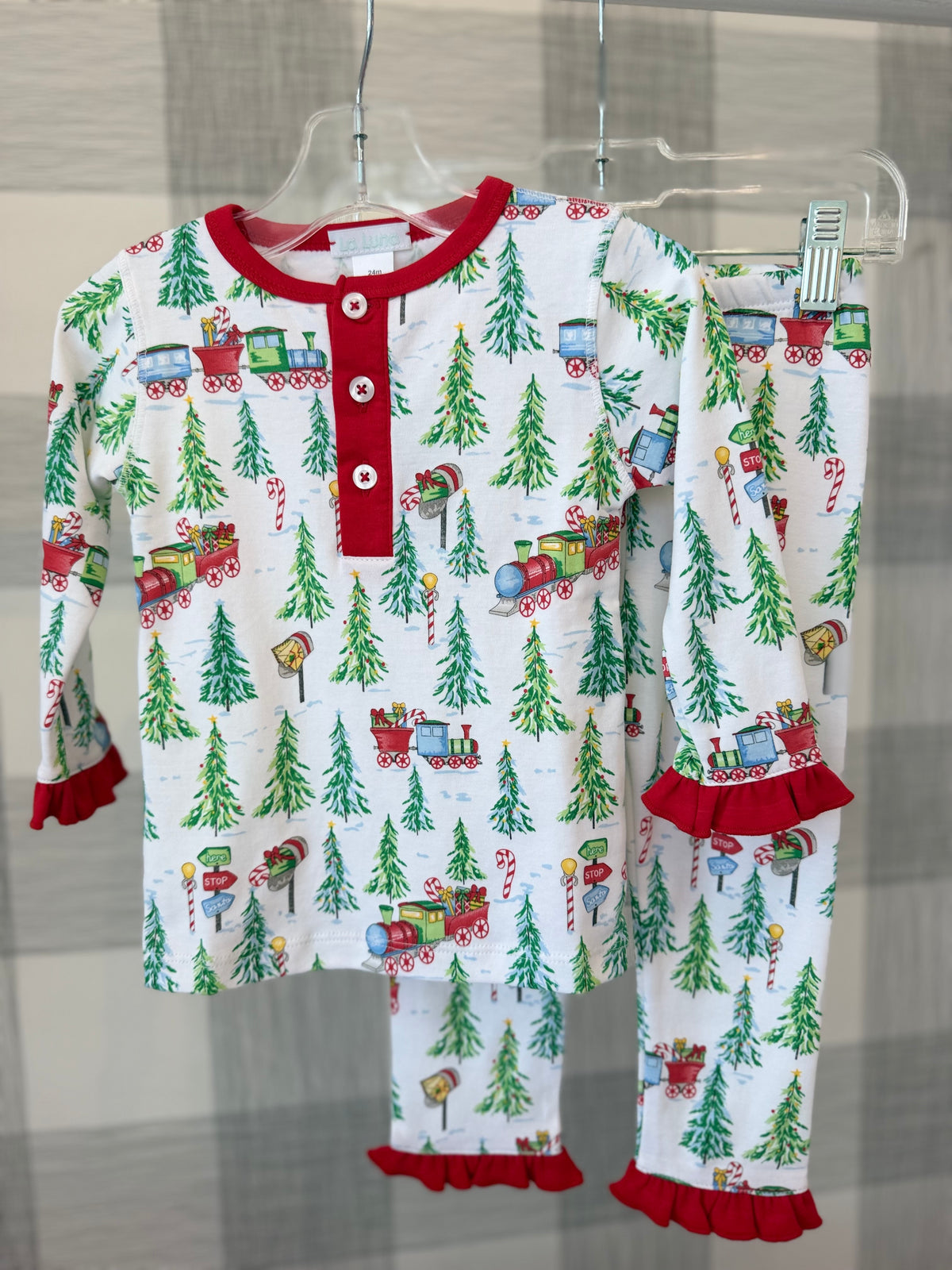 Lulu Bebe | Choo Choo Train Girl Pajama Set