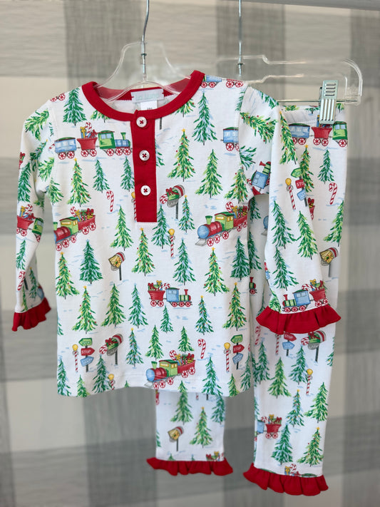 Lulu Bebe | Choo Choo Train Girl Pajama Set