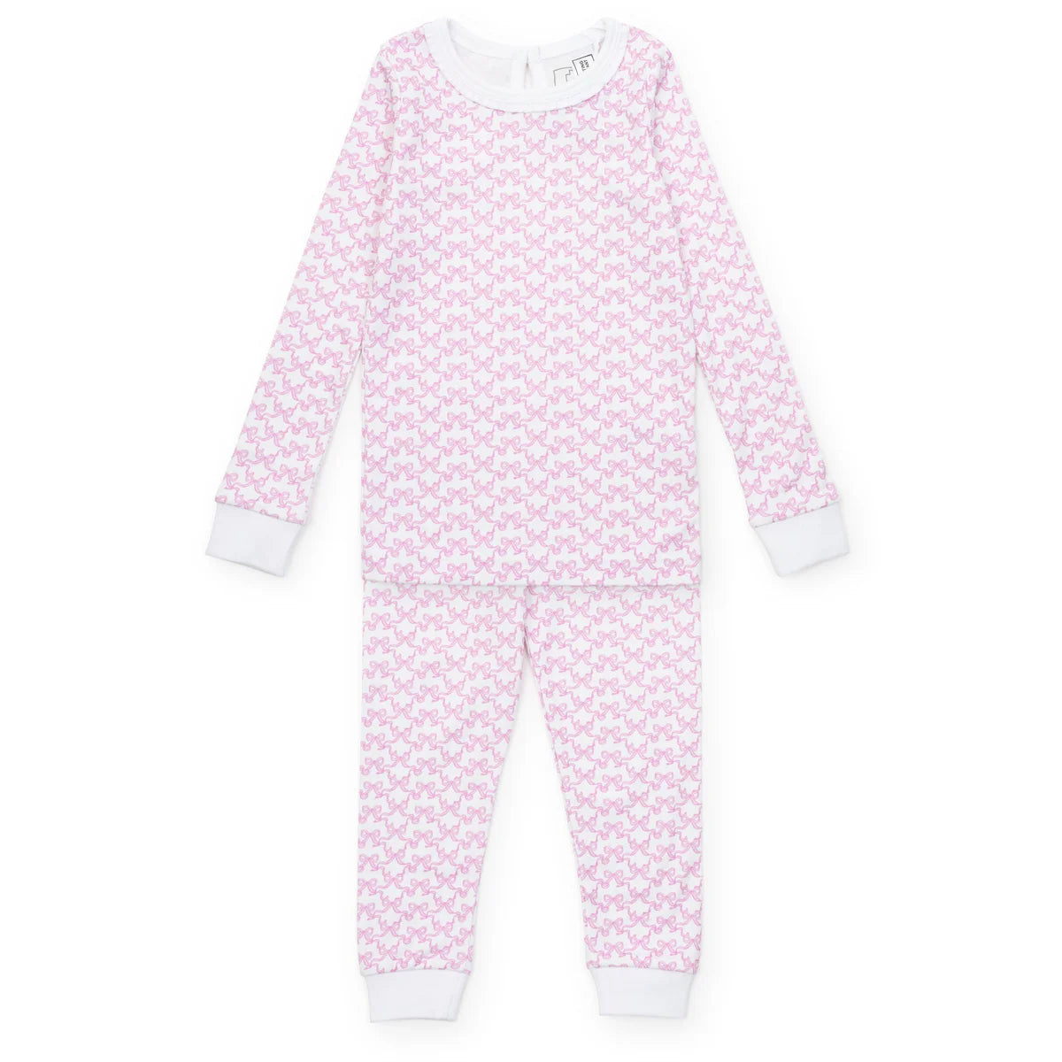 Lila & Hayes | Ava Girls Pajama Pant Set - Pretty Pink Bows