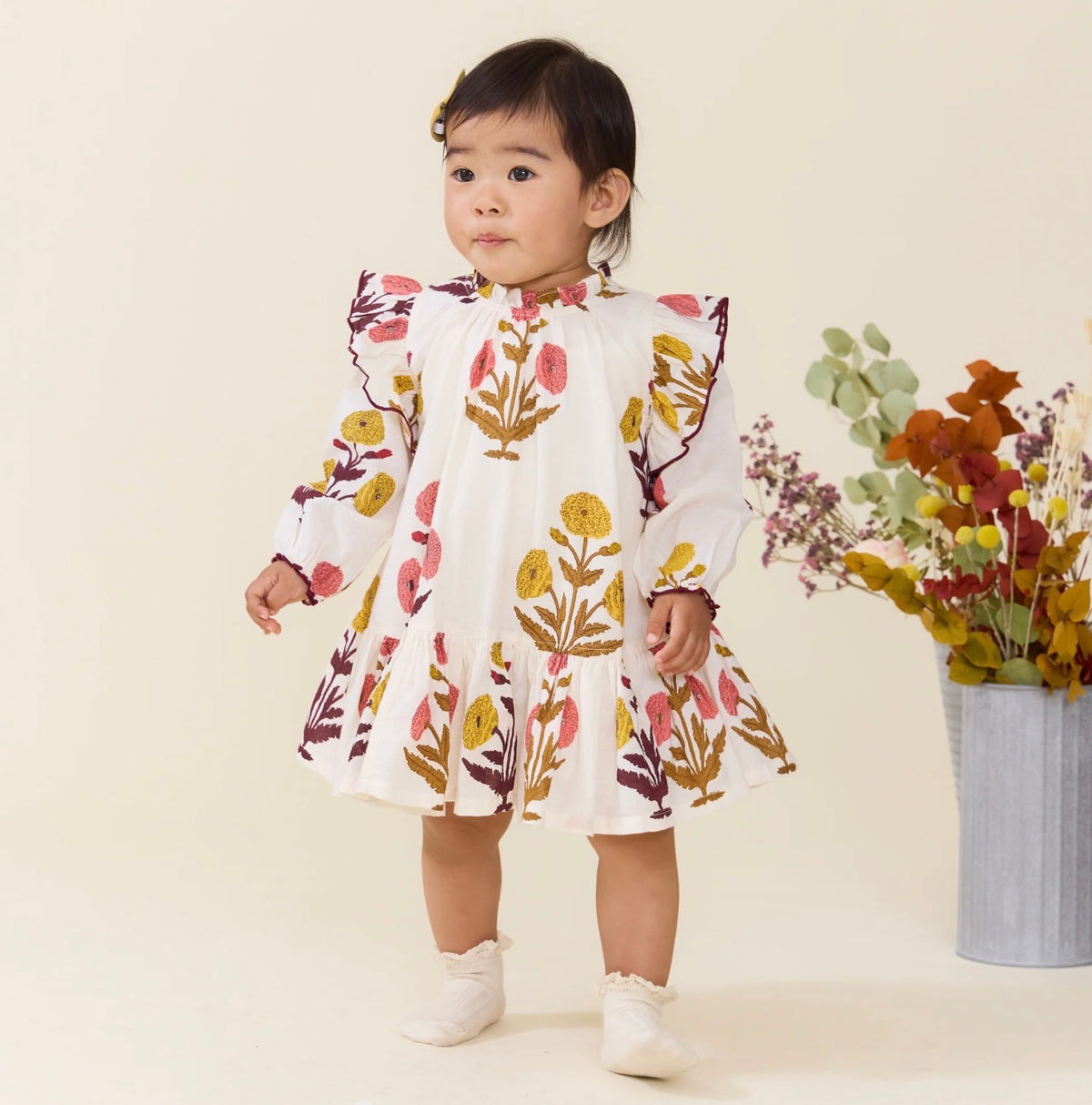 Pink Chicken | Harper Dress Set - Harvest Dandelion