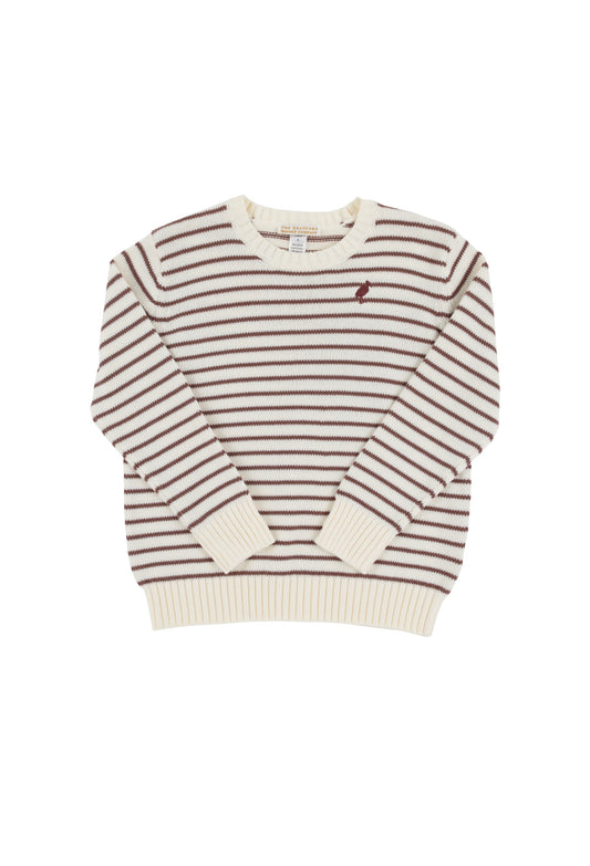 TBBC | Isaac's Sweater - Gray Bay Brown Stripe