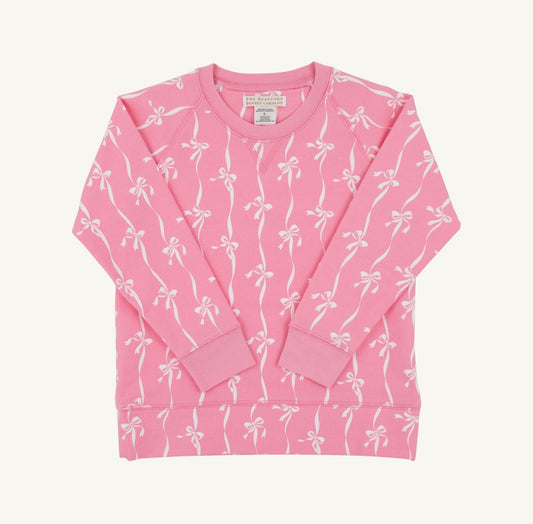 TBBC | Cassidy Comfy Crewneck - Bell Court Bows Hamptons Hot Pink