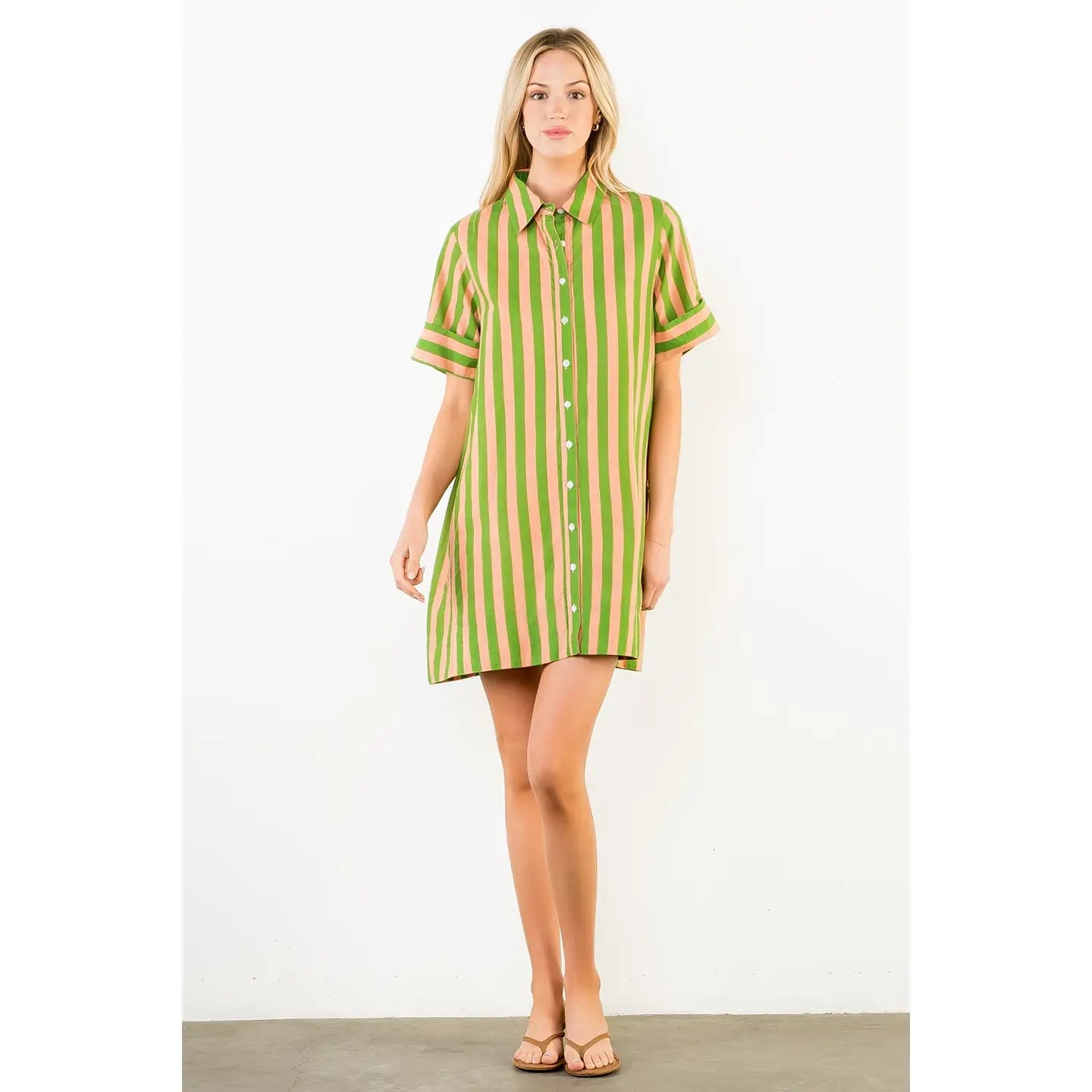 Andie Green Striped Dress