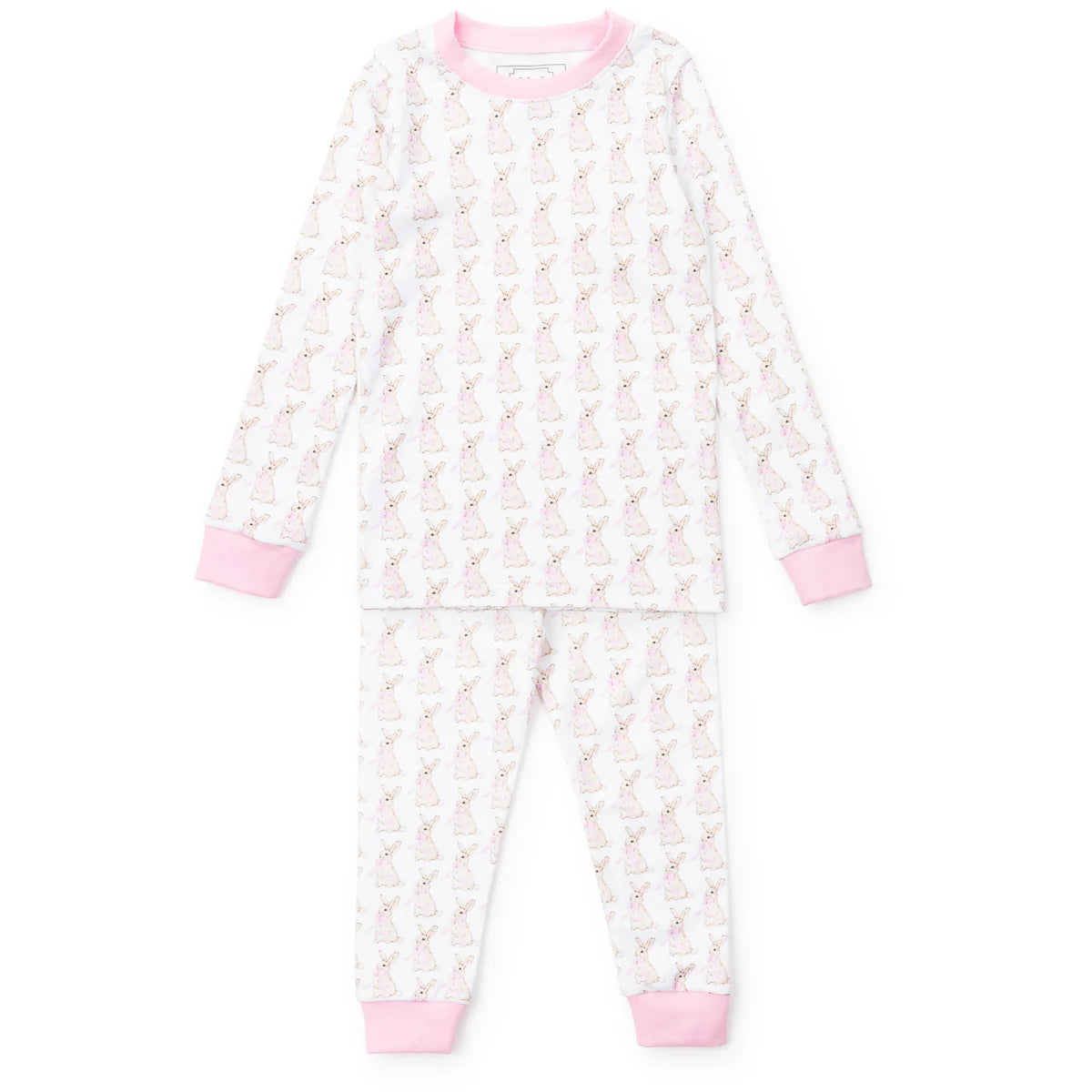 Lila & Hayes | Grayson Girls' Pajama Pant Set - Easter Bunnies Pink