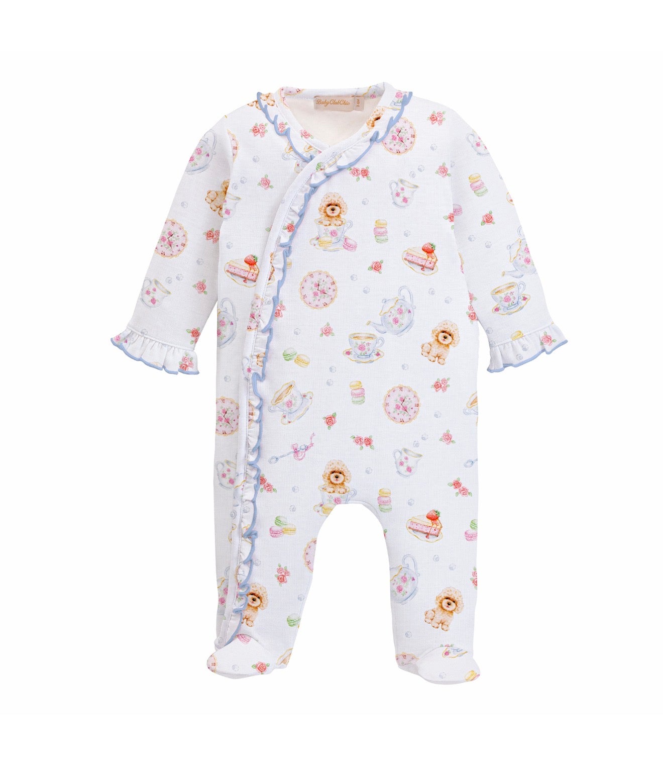 Baby Club Chic | Afternoon Paw-ty Ruffle Footie