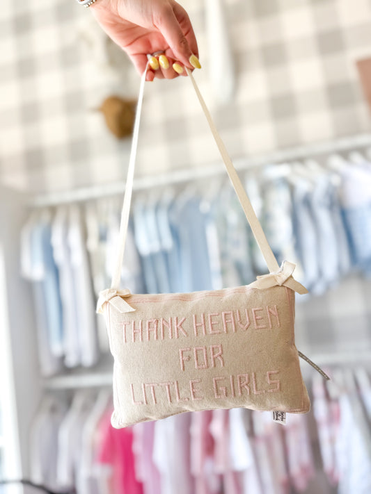 Thank Heaven for Little Girls Pillow Door Hanger