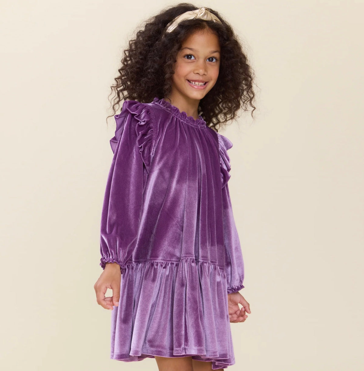 Pink Chicken | Harper Dress - Lavender Velour