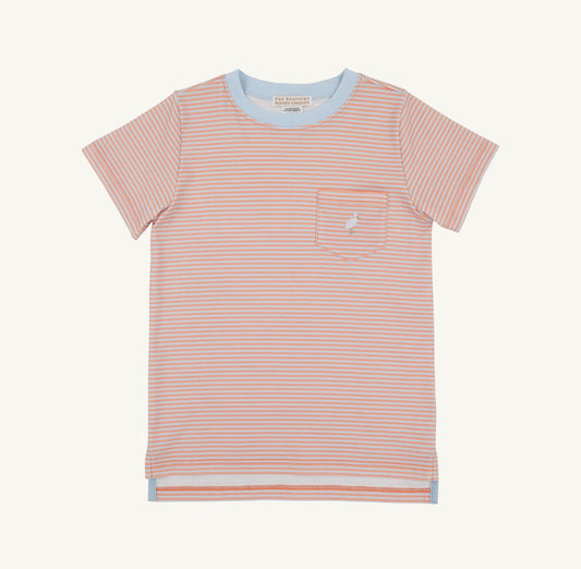 TBBC | Carter Crewneck - Seashore Sherbert/Buckhead Blue Stripe