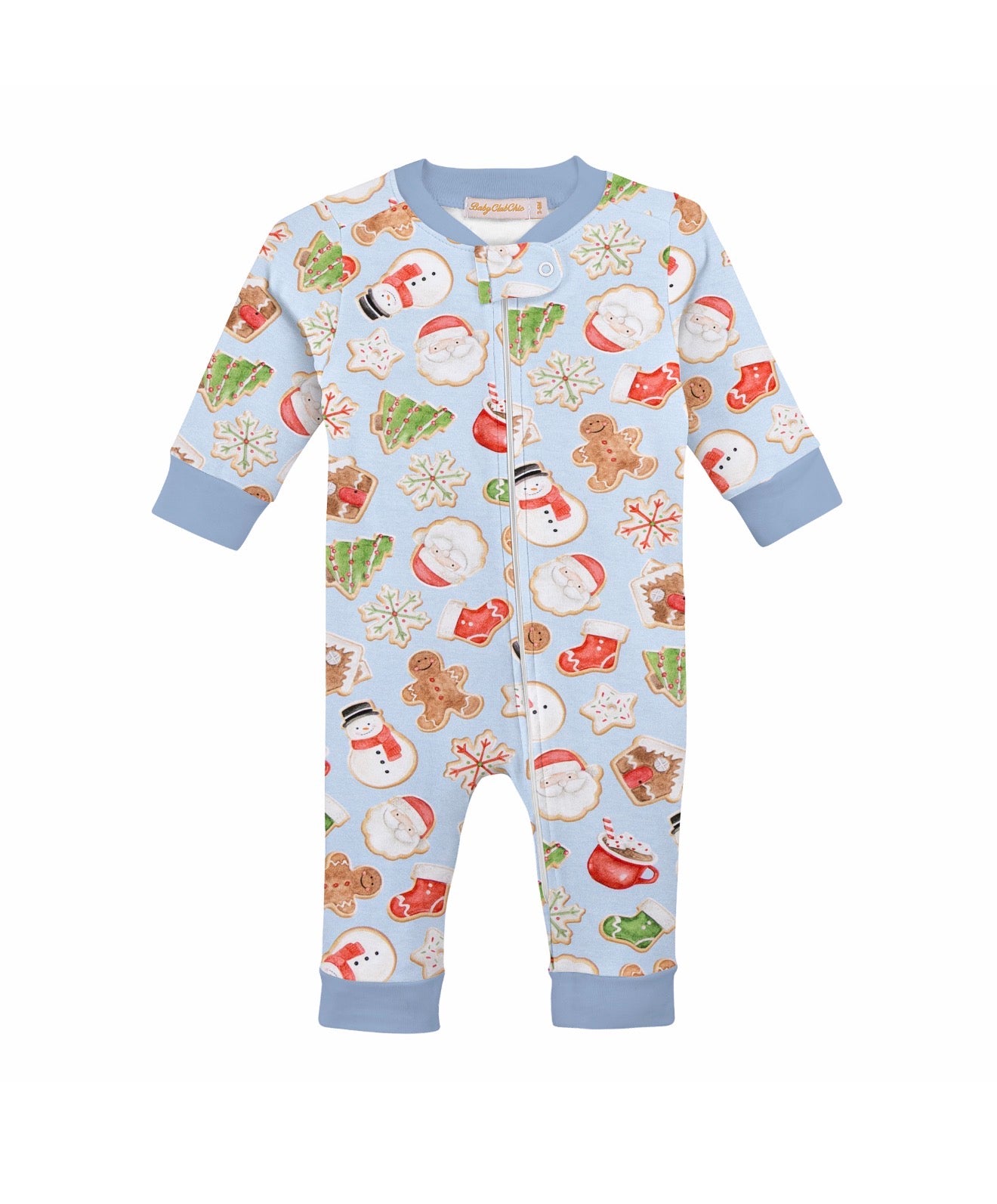 Baby Club Chic | Blue Santa's Treats Coverall