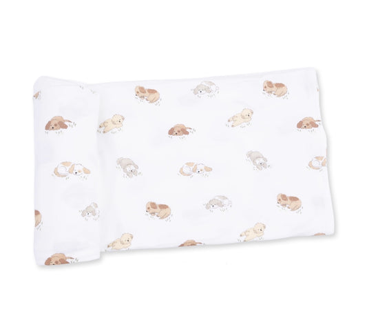 Angel Dear | Puppy Snuggles Club Swaddle Blanket
