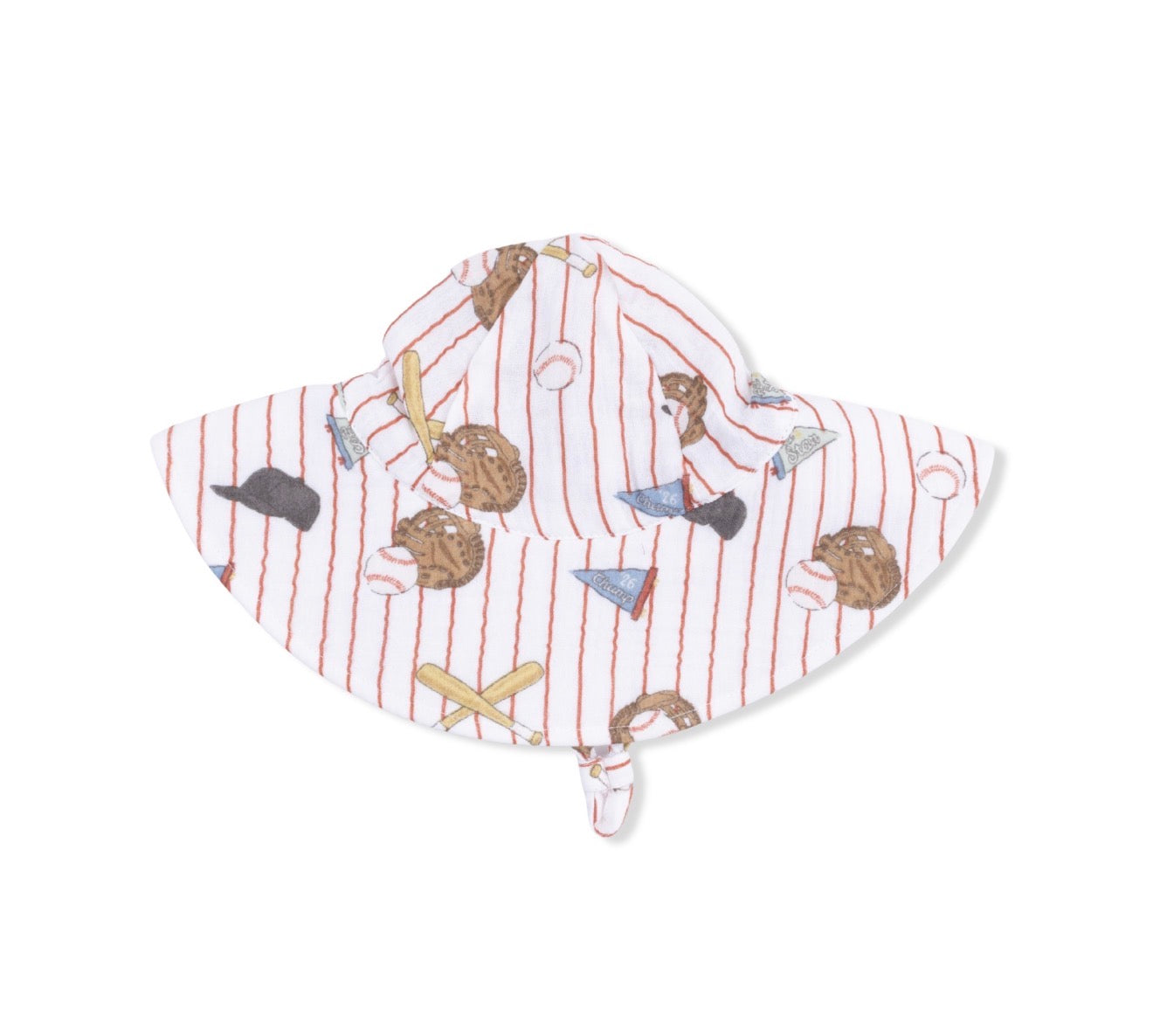 Angel Dear | Vintage Baseball Stripe Wide Brim Sun Hat