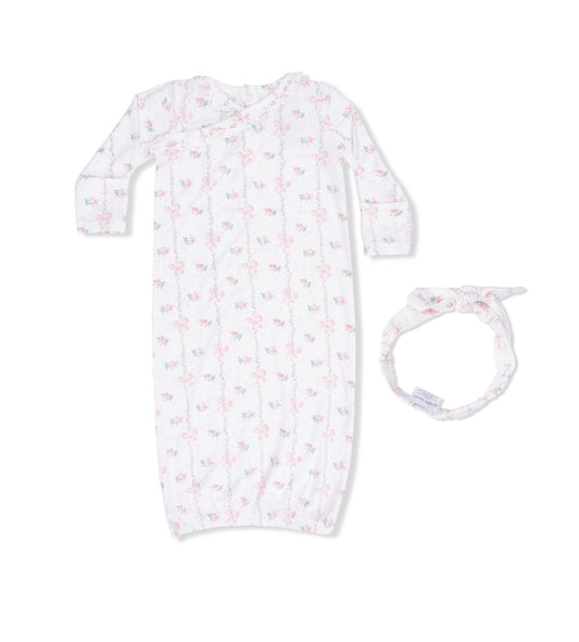 Angel Dear | Dainty Buds & Bows Gown & Knot Headband