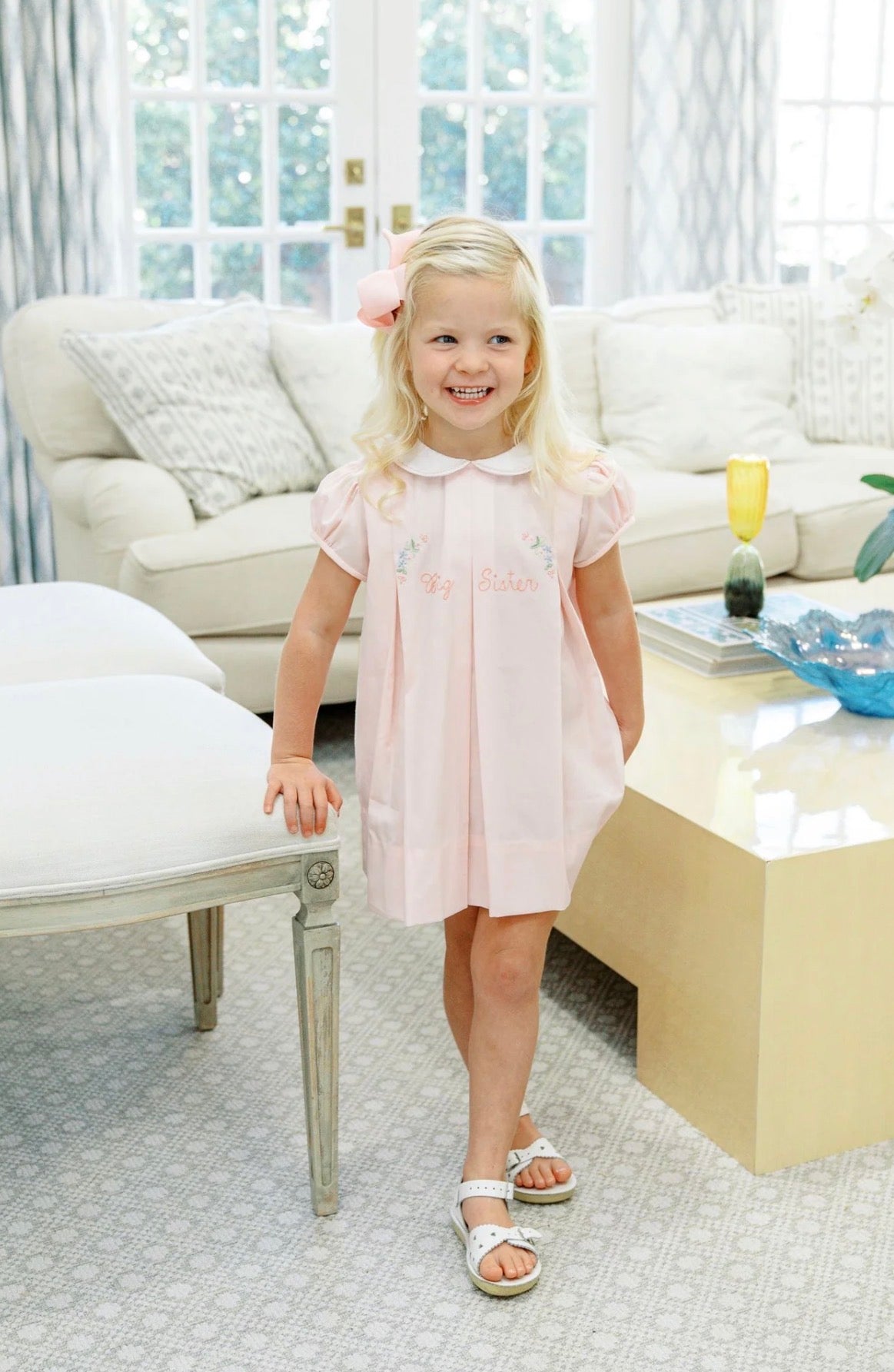 Proper Peony | Big Sister Pink Dress