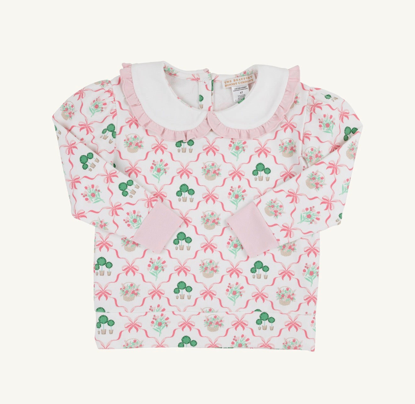 TBBC | Maude's Ruffle Cassidy Comfy Crewneck - Boxwood & Bows