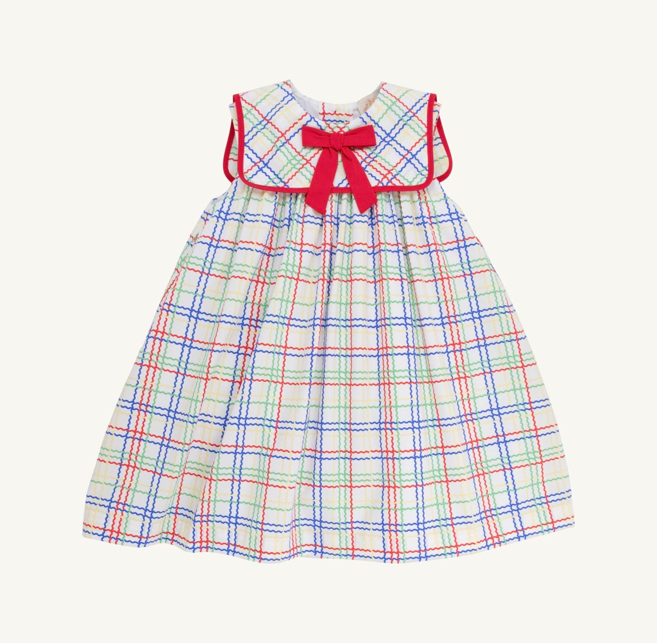 TBBC | Sleeveless Stewart’s Square Collar Dress - Wellington Windowpane