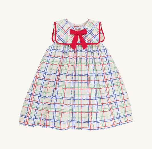 TBBC | Sleeveless Stewart’s Square Collar Dress - Wellington Windowpane