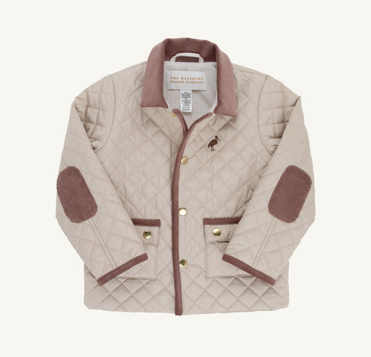 TBBC | Caldwell Quilted Coat - Keeneland Khaki/Gray Bay Brown