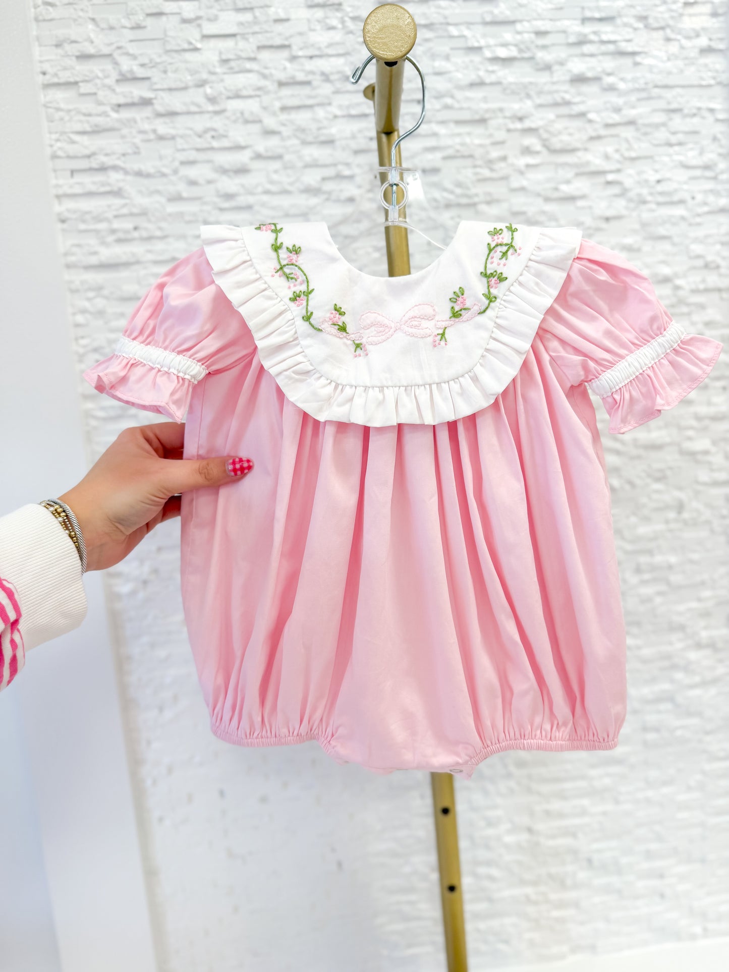 Lulu Bebe | Bea Pink Bib Collar Bubble