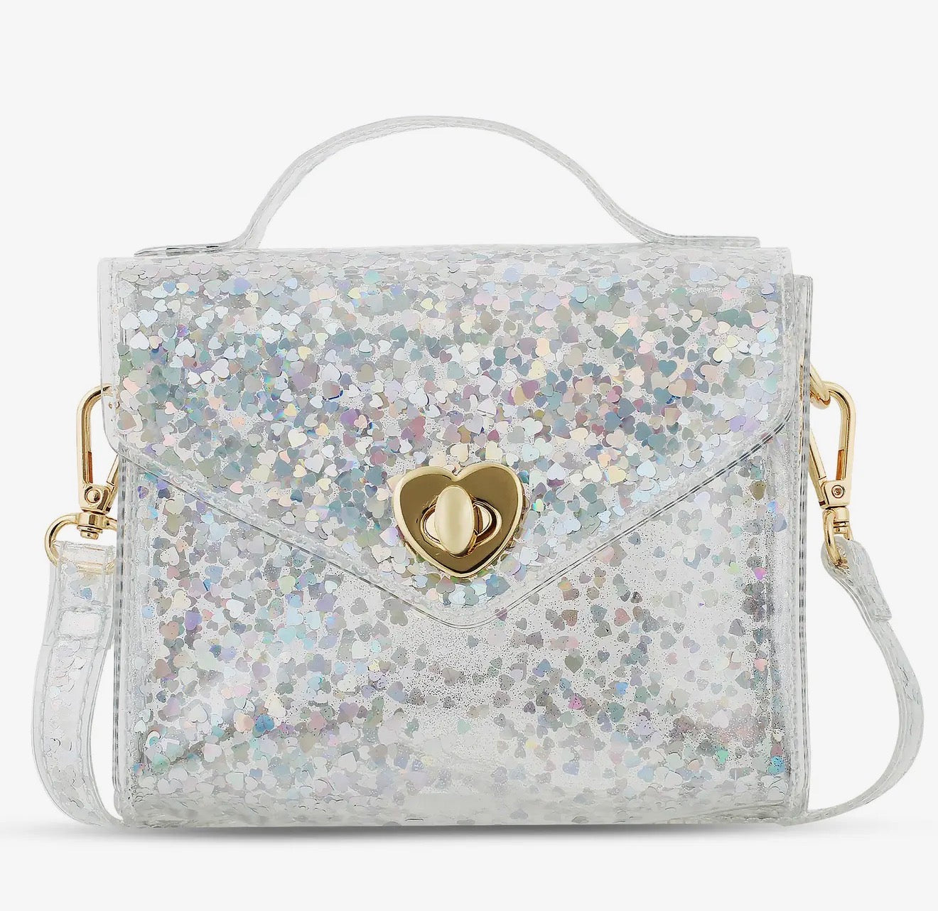 Carrying Kind | Gussie Silver Hearts Purse