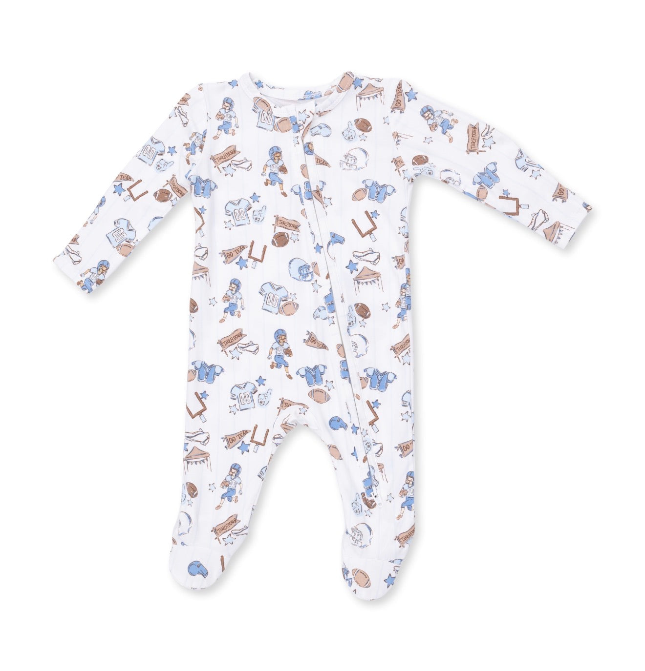 Angel Dear | Football Nursery 2 Way Zipper Footie