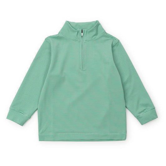 Lila & Hayes | Sam Perfomance Pullover - Green Stripes