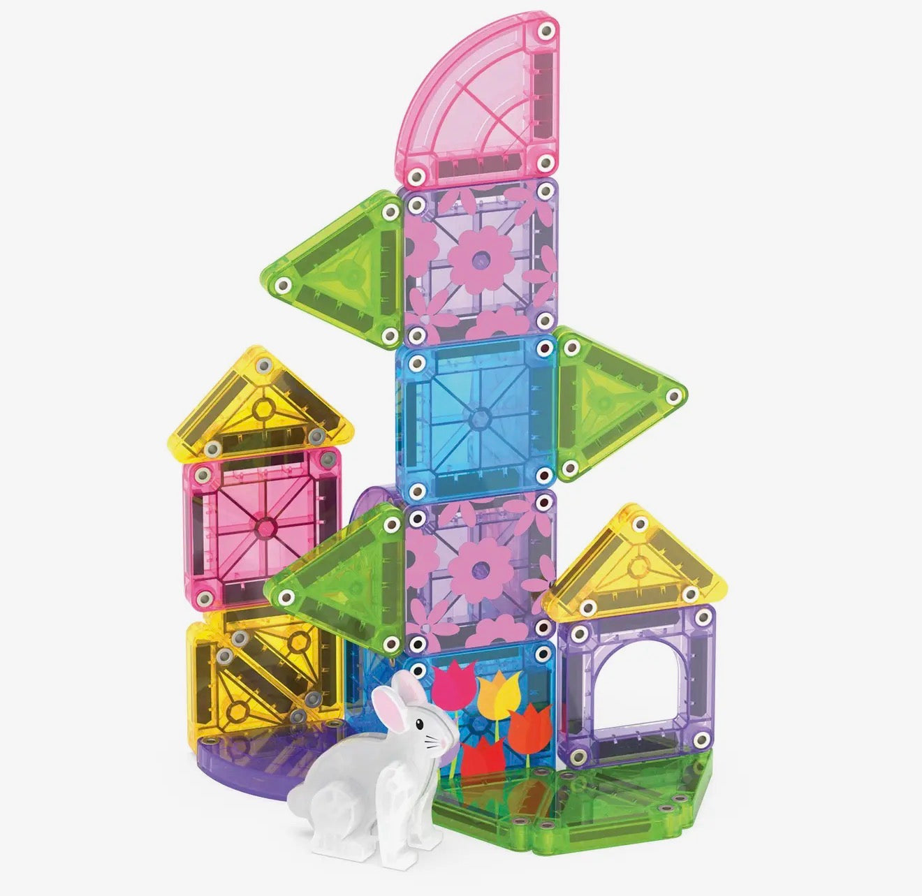 Magna-Tiles | Spring Garden 24-Piece Travel Set