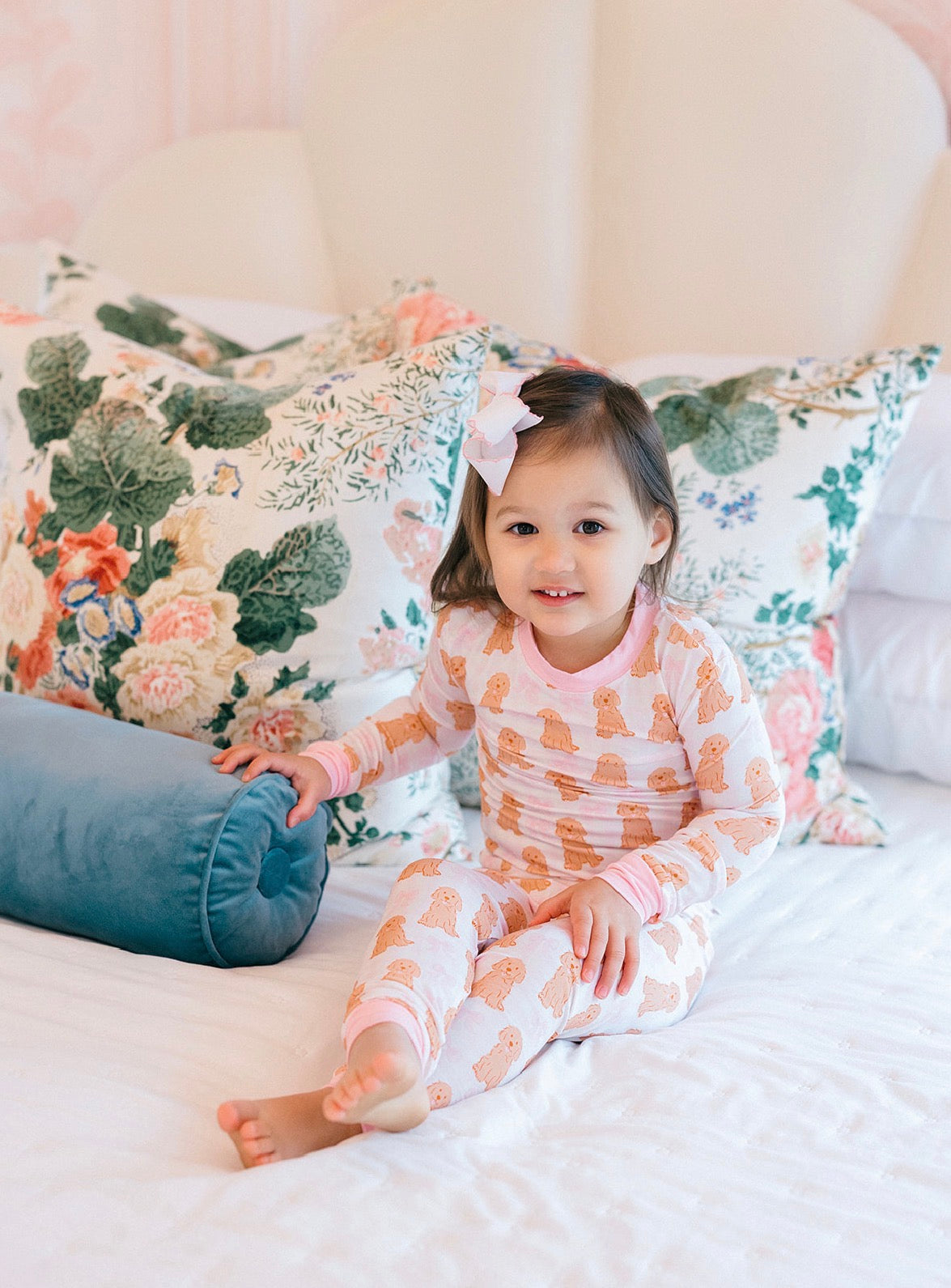 Poppy Kids | Pink Goldendoodle Pajama Set