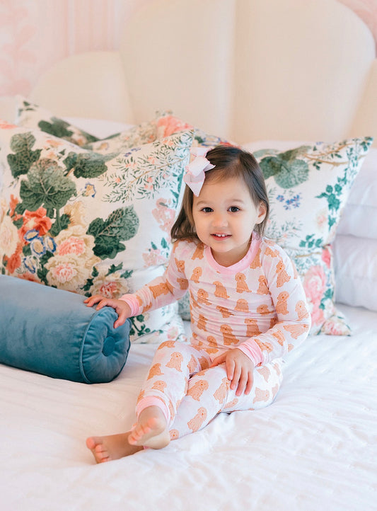 Poppy Kids | Pink Goldendoodle Pajama Set