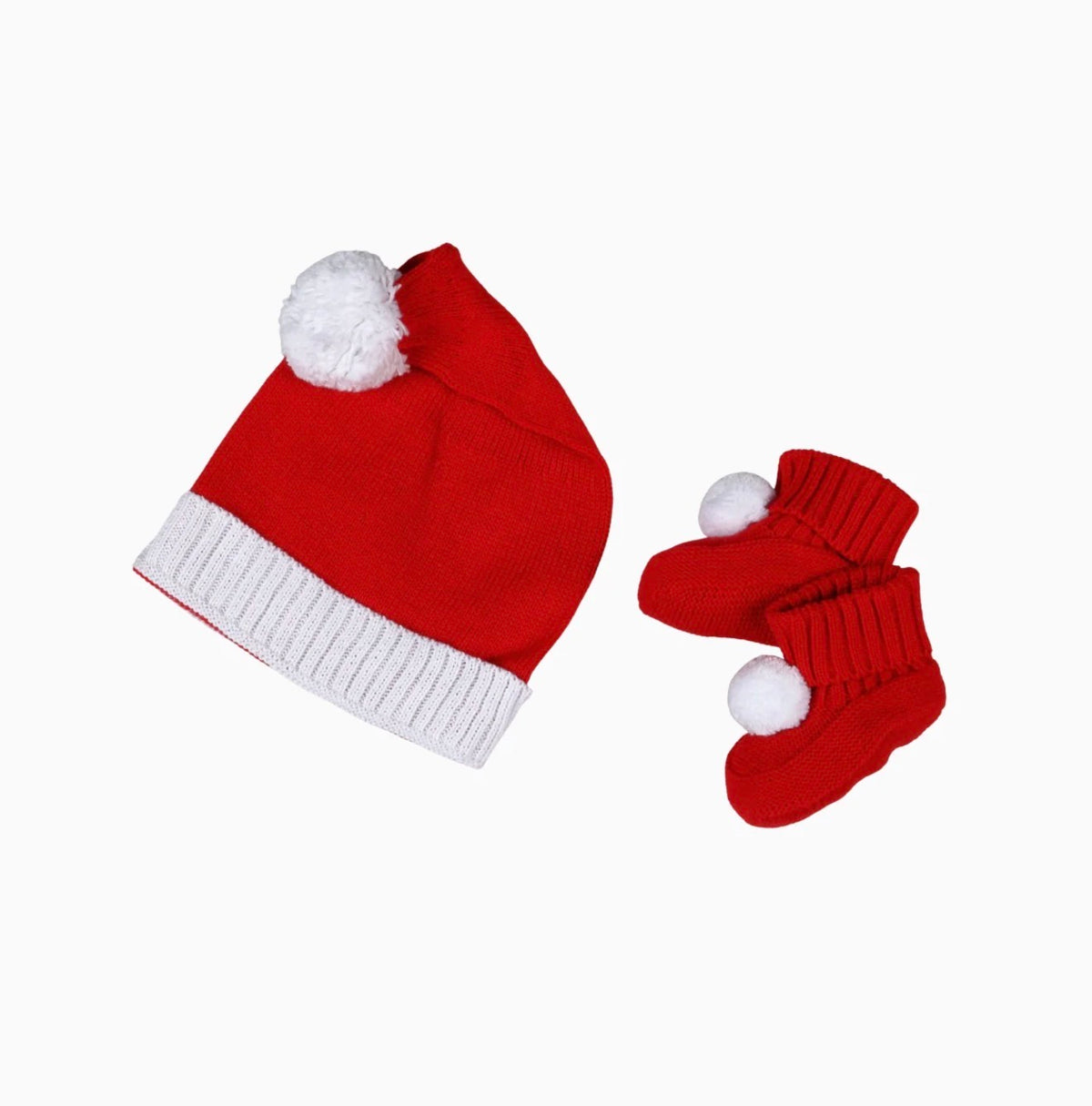 Baby Loren | Santa Hat & Bootie Set