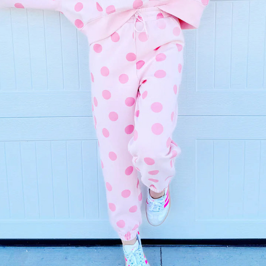 P&P | Blush Polka Dot Sweatpants